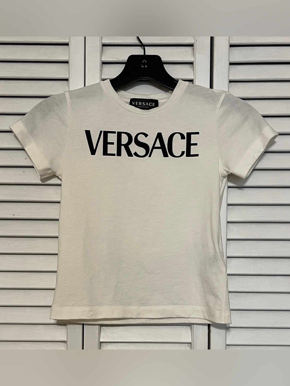 NWOT Authentic Versace Colorful Medusa Smiley Face Kids T-Shirt Size 4A US Sz 4